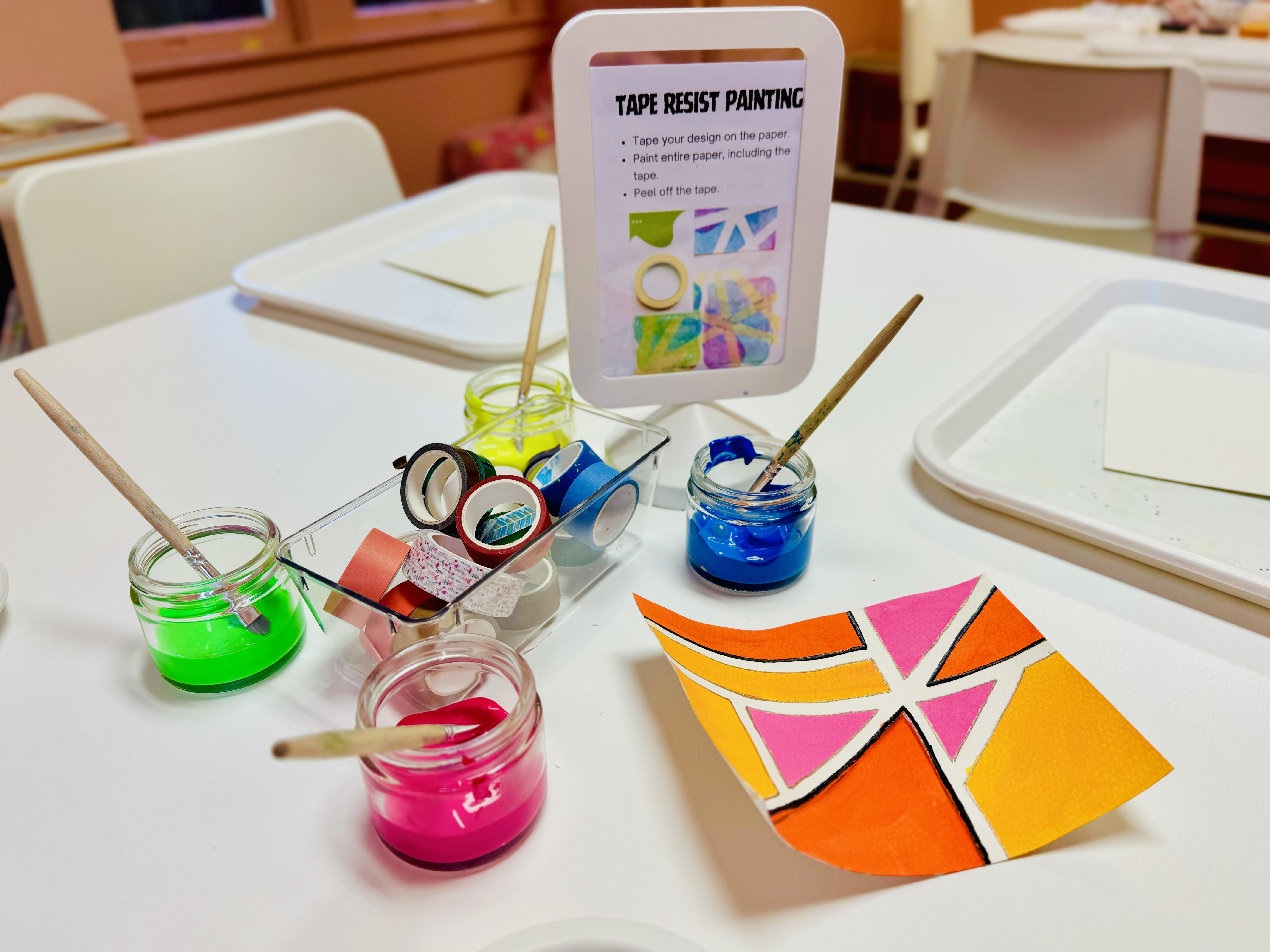 Tape Resist Painting Tape Resist Painting